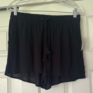 La Blanca Black Relaxed Swim Coverup Shorts